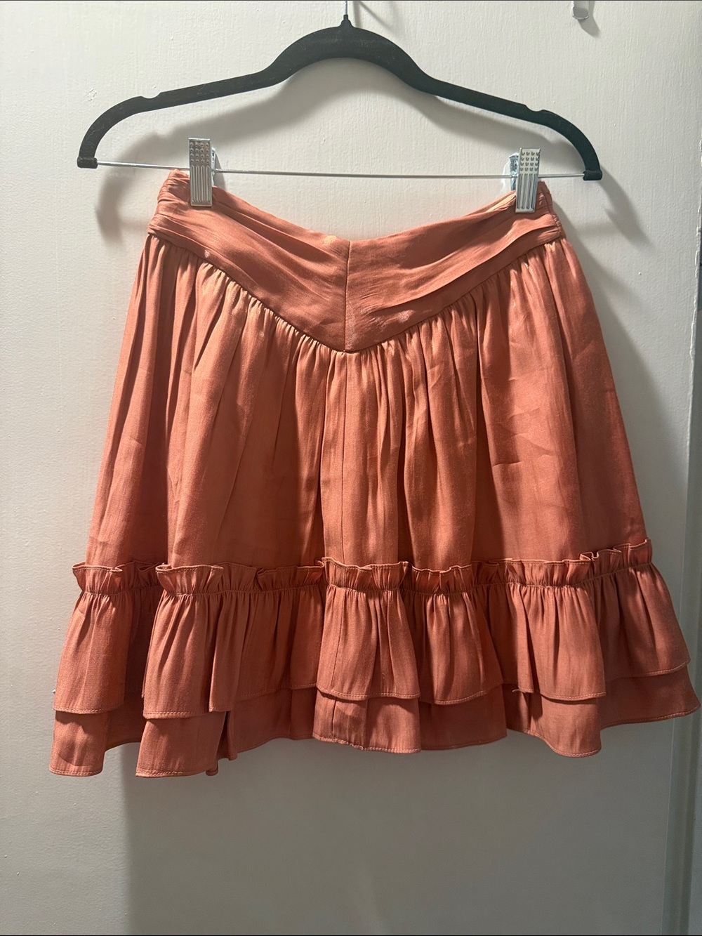 BTFL-Life Women’s Tiered Ruffle Skirt in Coral